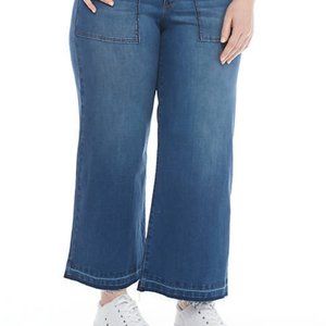 Kaari Blue Curvy Porkchop Pocket Crop Size 18W